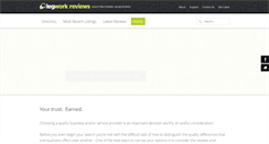 Desktop Screenshot of legworkreviews.com